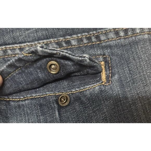 Gap Jeans Womens Size 10 Y2K Ultra Low Rise Wide Leg Flare Sustainable Quality - Picture 4 of 8